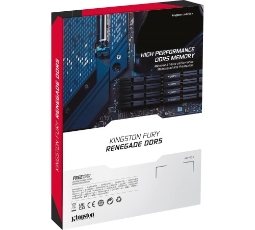 Память оперативная/ Kingston 48GB 7200MT/s DDR5 CL38 DIMM (Kit of 2) FURY Renegade Silver XMP Память оперативная/ Kingston 48GB 7200MT/s DDR5 CL38 DIMM (Kit of 2) FURY Renegade Silver XMP