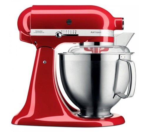 Настольный миксер KitchenAid Настольный миксер с откидным блоком Artisan 4.8 л, красный Настольный миксер KitchenAid Настольный миксер с откидным блоком Artisan 4.8 л, красный