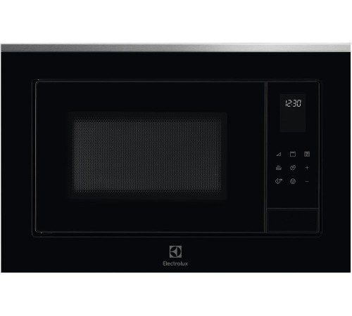 Встраиваемая микроволновая печь ELECTROLUX/ Микроволновая печь с грилем, объем 25 л., высота 390 мм, цвет черный/нерж. Сталь
