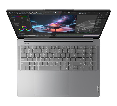 Ноутбук/ Lenovo Yoga Pro 9 16IMH9 16"(3200x2000 mini LED)/Intel Core Ultra 9 185H(2.3Ghz)/65536Mb/1024SSDGb/noDVD/Ext:nVidia GeForce RTX4070(8192Mb)/Cam/BT/WiFi/84WHr/war 1y/2.05kg/luna grey/Win11Home + 170W, RU kbd Ноутбук/ Lenovo Yoga Pro 9 16IMH9 16"(3200x2000 mini LED)/Intel Core Ultra 9 185H(2.3Ghz)/65536Mb/1024SSDGb/noDVD/Ext:nVidia GeForce RTX4070(8192Mb)/Cam/BT/WiFi/84WHr/war 1y/2.05kg/luna grey/Win11Home + 170W, RU kbd