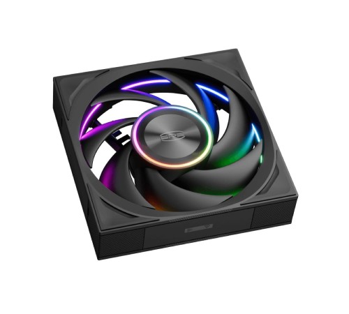 Кулер для корпуса/ Case Cooler PCCooler F7 X120 ARGB BK (120x120x28mm, 4-pin PWM, ARGB, 83CFM, 33.1dBA, 3000RPM, Black)