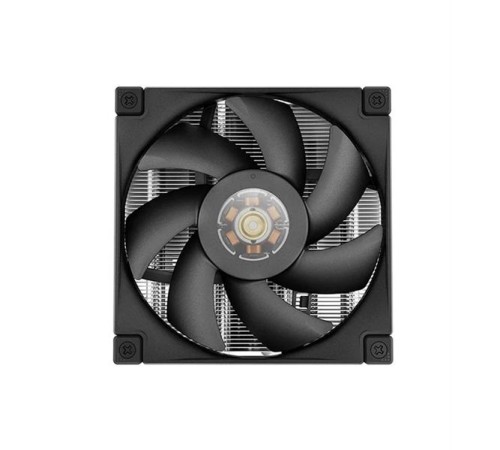 Кулер для процессора DEEPCOOL AN400 LGA1700/1200/115X/AM5/AM4 низкопрофильный 52,5 mm (27шт/кор, TDP 150W, PWM,  Fan 120mm, 4 тепл. Трубок, Copper Base, White LED, черный) RET