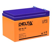 Батарея DELTA серия HR, HR 12-12, напряжение 12В, емкость 12Ач (разряд 20 часов),  макс. ток разряда (5 сек.) 180А, макс. ток заряда 3.6А, свинцово-кислотная типа AGM, клеммы F2, ДxШxВ 151х98х95мм., вес 3.72кг., срок службы 8 лет./ Battery DELTA series HR