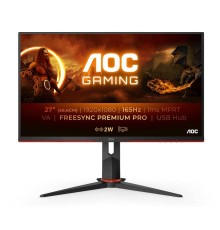 Монитор игровой 27'' 16:9 1920х1080(FHD) VA, 165 Hz, 350 cd/m2, 3000:1, 80M:1, 4ms, VGA, 2xHDMI, DP, USB-Hub, Height adj, Pivot, Tilt, Swivel, Speakers, Black+Cherry