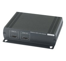 Удлинитель/ SC&T HKM01E HDMI KVM удлинитель (комплект приёмник + передатчик) по витой паре до 150м (CAT5e/CAT6)