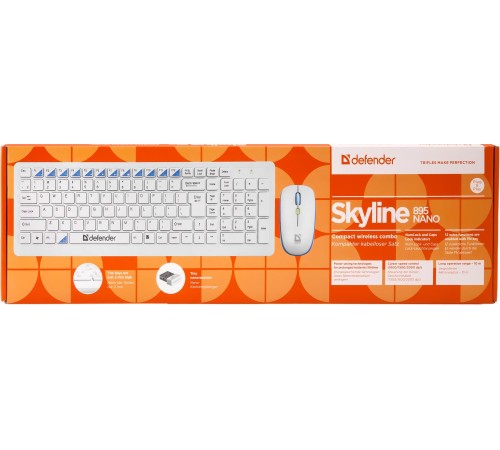 Defender Беспроводной набор Skyline 895 RU,белый,мультимедийный USB