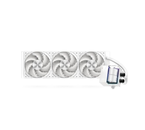 Система охлаждения/ Water Cooling System PCCooler DS360 WH (310W, 360mm, LED temp., White, ARGB Pump/ Fans: 3x120mm, 86.73CFM, 28dBA, 2200RPM/ Pump height 67mm, 28dBA, 3200RPM, Rad thickness 27mm/ S: 1851, 1700, 1200, 20XX, 115X, AM5, AM4) Система охлаждения/ Water Cooling System PCCooler DS360 WH (310W, 360mm, LED temp., White, ARGB Pump/ Fans: 3x120mm, 86.73CFM, 28dBA, 2200RPM/ Pump height 67mm, 28dBA, 3200RPM, Rad thickness 27mm/ S: 1851, 1700, 1200, 20XX, 115X, AM5, AM4)