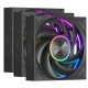 Кулер для корпуса/ Case Cooler PCCooler F7 X120 ARGB BK 3IN1 (120x120x28mm, 4-pin PWM, ARGB, 83CFM, 33.1dBA, 3000RPM, Black, 3pcs)