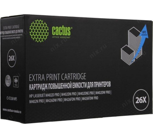 -/ Картридж лазерный Cactus CS-CF226X-MPS CF226XX черный (12000стр.) для HP LJ M402d/M402n/M426dw/M426fdn/M426fdw