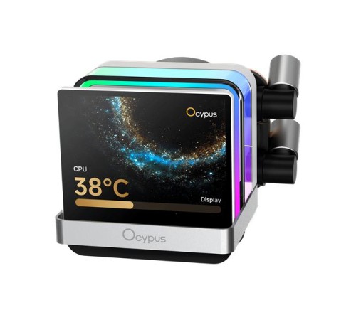 Система водяного охлаждения Ocypus Sigma L24 PRO WH, 240mm, LCD Pump, 2x120mm FDB fans, LGA115X/1200/1700/18XX, AM4/AM5