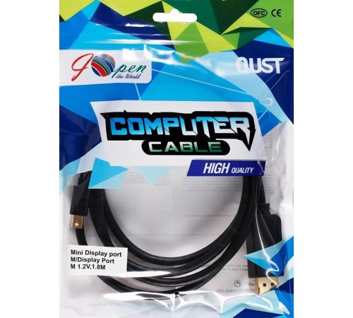 Кабель/ Кабель Mini DisplayPort M -> Display Port M 4K*60 Hz 1,8м iOpen (Aopen/Qust) <ACG682-1.8M> Кабель/ Кабель Mini DisplayPort M -> Display Port M 4K*60 Hz 1,8м iOpen (Aopen/Qust) <ACG682-1.8M>