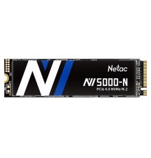 SSD накопитель Netac SSD NV5000-N 1TB PCIe 4 x4 M.2 2280 NVMe 3D NAND, R/W up to 4800/4600MB/s, IOPS(R4K) 400K/530K, TBW 640TB, without heat sink, 5y wty