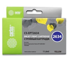 -/ Картридж струйный Cactus CS-EPT2634 26XL желтый (12.4мл) для Epson Expression Home XP-600/605/700/80