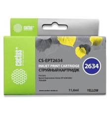 -/ Картридж струйный Cactus CS-EPT2634 26XL желтый (12.4мл) для Epson Expression Home XP-600/605/700/80