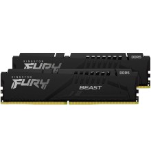 Память оперативная/ Kingston 64GB 5600MT/s DDR5 CL36 DIMM (Kit of 2) FURY Beast Black EXPO
