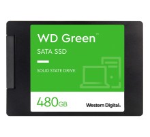 Твердотельные накопители/ WD SSD Green, 480GB, 2.5" 7mm, SATA3, 3D TLC, R/W 545/н.д., IOPs н.д./н.д., TBW н.д., DWPD н.д. (12 мес.)