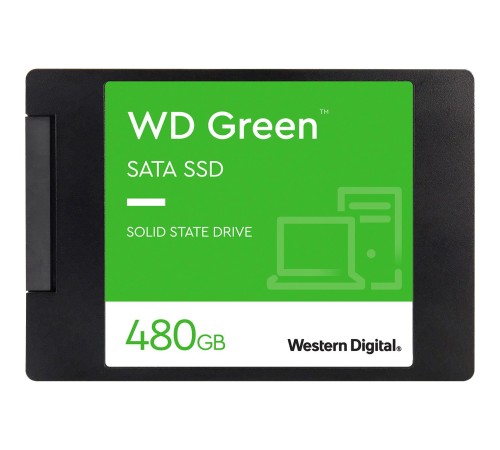 Твердотельные накопители/ WD SSD Green, 480GB, 2.5" 7mm, SATA3, 3D TLC, R/W 545/н.д., IOPs н.д./н.д., TBW н.д., DWPD н.д. (12 мес.) Твердотельные накопители/ WD SSD Green, 480GB, 2.5" 7mm, SATA3, 3D TLC, R/W 545/н.д., IOPs н.д./н.д., TBW н.д., DWPD н.д. (12 мес.)