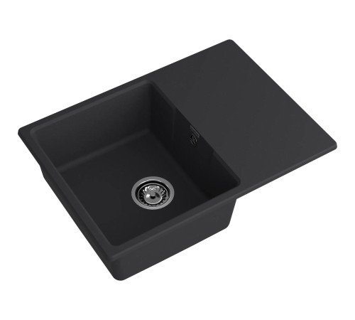Кухонная мойка GRANFEST URBAN 668L black 1-чаша+крыло 680*490мм, монтаж: врезной, материал: кварц, цвет: черный Кухонная мойка GRANFEST URBAN 668L black 1-чаша+крыло 680*490мм, монтаж: врезной, материал: кварц, цвет: черный