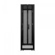 19" Напольный серверный шкаф NTSS DS 48U 800х1200 мм, двойные боковые стенки, панель потолка с 4-я вводами, дверь перфорированная, дверь перфорированная двухстворчатая, регулируемые опоры, ролики, заземление, черный RAL 9005