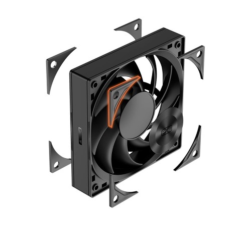 Кулер для корпуса/ Case Cooler PCCooler F5R120 (120x120x25mm, 4-pin PWM, 86.73CFM, 32dBA, 2200RPM, Black) Кулер для корпуса/ Case Cooler PCCooler F5R120 (120x120x25mm, 4-pin PWM, 86.73CFM, 32dBA, 2200RPM, Black)
