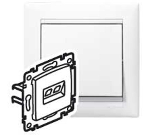 Розетка Valena розетка RJ45 кат.5e, белая