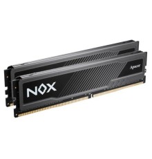 Оперативная память Apacer  DDR5  32GB  6400MHz DIMM NOX Black Gaming Memory CL36 1.4V Kit (2x16GB)  Heat Sink (Retail) 2048*8  3 years (AH5U32G64C652MBAA-2)