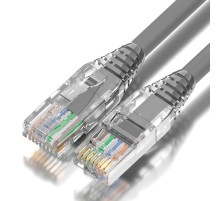 GCR Патч-корд 0.15m LSZH UTP кат.5e, серый, коннектор ABS, 24 AWG, ethernet high speed 1 Гбит/с, RJ45, T568B, GCR-52937