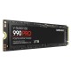 Твердотельные накопители/ Samsung SSD 990 PRO, 2000GB, M.2(22x80mm), NVMe 2.0, PCIe 4.0 x4, V-NAND TLC, R/W 7450/6900MB/s, IOPs 1 400 000/1 550 000, DRAM buffer 2048MB, TBW 1200, DWPD 0.33 (12 мес.)