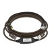 GCR Кабель активный 10.0m USB 2.0, AM/AM, черно-прозрачный, с усилителем сигнала, разъём для доп.питания, 24/22 AWG, GCR-53788
