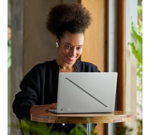 Ноутбук/ ASUS ROG Zephyrus G14 GA403UM-QS038 14"(2880x1800 OLED 120Hz)/AMD Ryzen 9 270(4Ghz)/32768Mb/1024PCISSDGb/noDVD/Ext:nVidia GeForce RTX 5060(8192Mb)/Cam/BT/WiFi/73WHr/war 1y/1.5kg/Platinum White/DOS +  +чехол