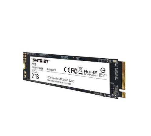 Твердотельный накопитель Patriot SSD P300 2TB M.2 2280 NVMe PCIe 3.0 x4 R2100/W1650 TBW 960TB 3D NAND