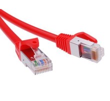 Патч-корд экранированный CAT6 F/UTP 4х2, LSZH, красный, 3.0м