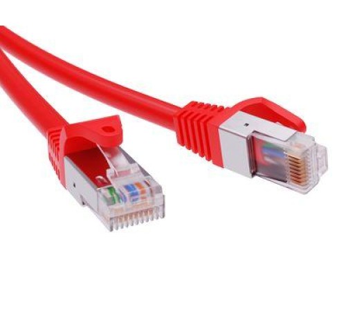 Патч-корд экранированный CAT6 F/UTP 4х2, LSZH, красный, 3.0м