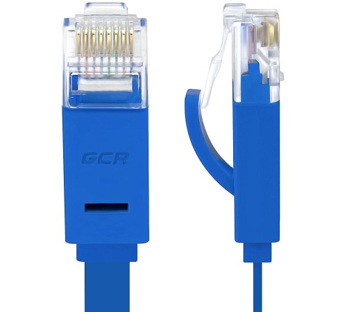 Greenconnect Патч-корд PROF плоский прямой 1.5m, UTP медь кат.6, синий, 30 AWG, GCR-LNC621-1.5m ethernet high speed 10 Гбит/с, RJ45, T568B Greenconnect Патч-корд PROF плоский прямой 1.5m, UTP медь кат.6, синий, 30 AWG, GCR-LNC621-1.5m ethernet high speed 10 Гбит/с, RJ45, T568B