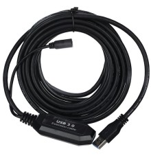 Кабель-адаптер/ Кабель-адаптер USB3.0-repeater, удлинительный активный <Am-->Af> 5м VCOM <CU827>