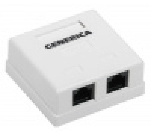 Розетка инф. настенная RJ45 кат. 5Е UTP 2 порта GENERICA