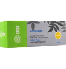 -/ Картридж лазерный Cactus CS-PH6022C 106R02760 голубой (1000стр.) для Xerox Phaser 6020/6022/WC6025/6