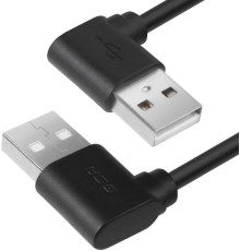 Greenconnect Кабель 0.2m USB 2.0, AM угловой/AM угловой, 28/28 AWG, экран, армированный, морозостойкий, GCR-AUM5AM-BB2S-0.2m