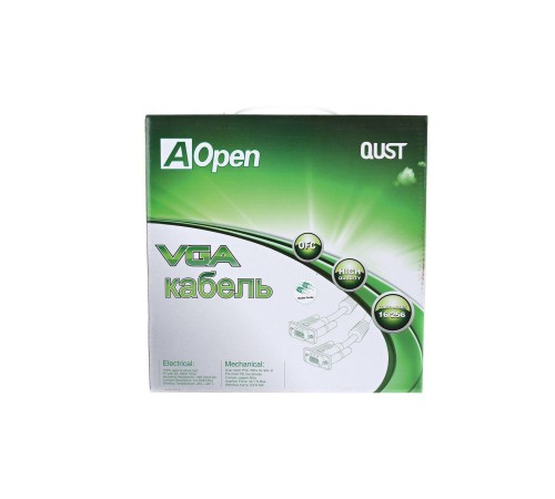 Кабель/ Кабель монитор-SVGA card (15M-15M) 10м 2 фильтра Aopen/Qust <ACG341AD-10M> Кабель/ Кабель монитор-SVGA card (15M-15M) 10м 2 фильтра Aopen/Qust <ACG341AD-10M>