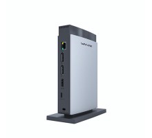 Док-станция Docking Station WAVLINK USB-C PD3.1 Triple Display/140W PowerDelivery/2xUSB3.0/1xUSB C/2xDP 1.4/1xHDMI 2.1/1xGigabit LAN/1xAudio In/Out/1xSD/Micro SD CardReader/no AC-Adapter included