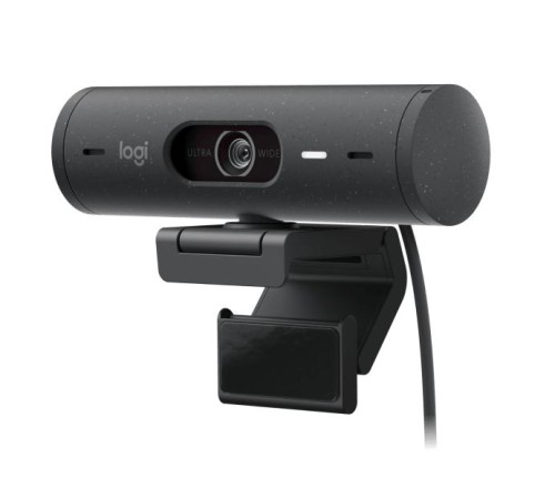 Веб-камера Logitech Webcam Brio 500, 1920x1080, GRAPHITE, 4Mp, защитная шторка, USB-C, [960-001422]
