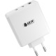 GCR Сетевое зарядное устройство 100W, 1 USB + 2 TypeC, GaN Tech Quick Charger, PD 3.0, белый