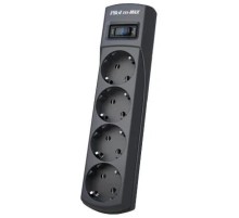 Сетевой фильтр Pilot m Max 4 розетки (евро с заземлением), 15А/3.3кВа, автомат, 1.8 м, графит/ Surge protector Pilot m Max 4 euro outlets, 15А/3.3кВа, 1.8m, grafit