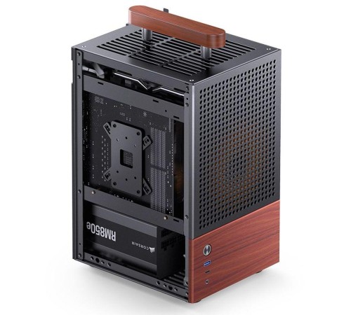 Корпус без блока питания/ Case JONSBO T6, Mini-Tower, 1x140mm, 1xUSB-A 3.0 + 1xUSB-C 3.2, mITX, wood panel + wooden handle Black Корпус без блока питания/ Case JONSBO T6, Mini-Tower, 1x140mm, 1xUSB-A 3.0 + 1xUSB-C 3.2, mITX, wood panel + wooden handle Black