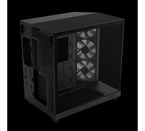 Корпус без блока питания/ Case NZXT H6 Flow RGB (2023), Midi-Tower, TG, 3x120mm RGB, 2xUSB-A 3.2 + 1xUSB-C 3.2, ATX, mATX, mITX Black