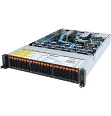Серверная платформа Gigabyte R282-Z92 - 2U, 2*Socket SP3 (AMD EPYC 7002), 32*DDR4 DIMM, 24*2.5" NVMe HS + 2*2.5" SATA rear + 1*M.2, 2*PCIe x8 Gen4, 2*1Gb/s (Intel I350-AM2) + 1*Mgmt LAN, Aspeed AST2500, 2*1600W 80+ Platinum RPSU/ Gigabyte R282-Z