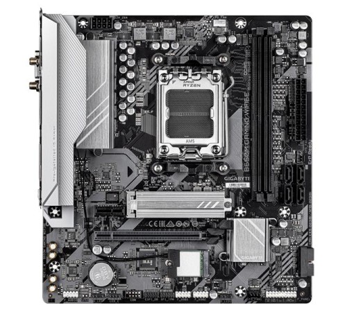 Материнская плата GIGABYTE B650M GAMING WIFI6E, AM5, B650, 2*DDR5, 4*SATA, 1*M.2, 2*USB 3.2, 4*USB 2.0, 1*PCIx16, 1*PCIx1, D-Sub+HDMI, mATX