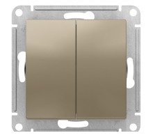 ATLASDESIGN 2-клавишный ВЫКЛЮЧАТЕЛЬ, сх.5, 10АХ, механизм, ШАМПАНЬ