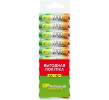 Перезаряжаемые аккумуляторы GP 270AAHC AA, мин. ёмкость 2600 мАч - 10 шт. пластиковый бокс