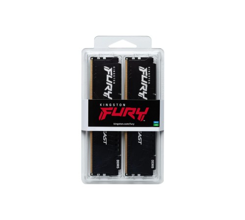 Память оперативная/ Kingston 64GB 5600MT/s DDR5 CL36 DIMM (Kit of 2) FURY Beast Black Память оперативная/ Kingston 64GB 5600MT/s DDR5 CL36 DIMM (Kit of 2) FURY Beast Black